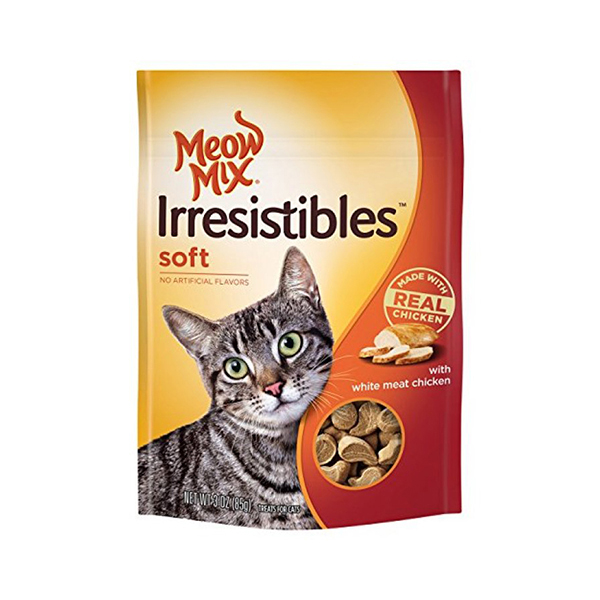 MEOW MIX IRRESISTIBLES WHITEN MEAT CHIKEN X 85 GR