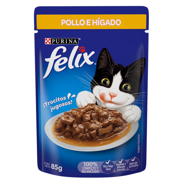 FELIX CLASSIC CON POLLO E HÍGADO 85 GR