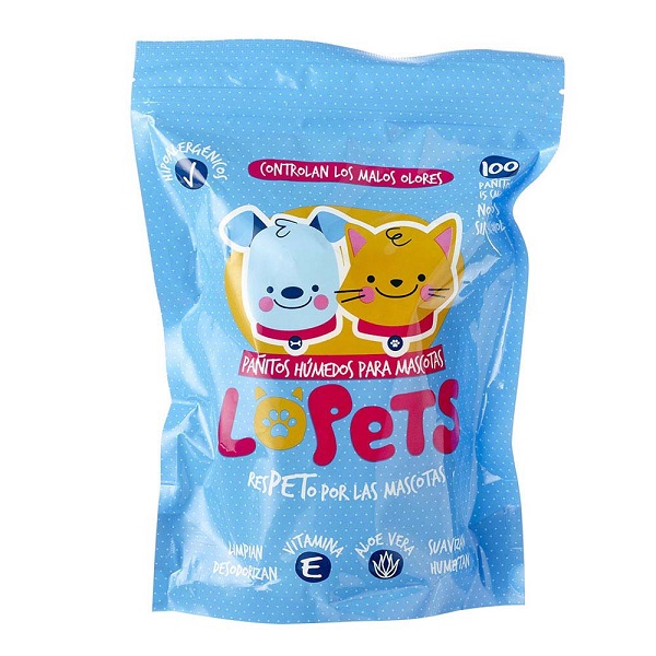 PAÑITOS HUMEDOS LOPETS X 100 UND