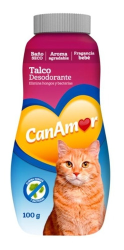 BAÑO SECO CANAMOR DESOD GATOS X 100 GR