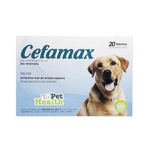 CEFAMAX X 20 TABLETAS