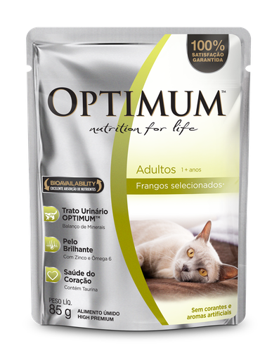 ALIMENTO HUMEDO OPTIMUM GATO ADULTO X 85 GR
